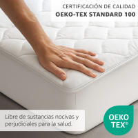VALENTIA HOME Protector Colchon QUILT  I  ACOLCHADO  I  Impermeable y Transpirable, | ajustable 30cm de altura | 🔇 silencioso | 100% poliéster - Lavable, Elastico, muy suave, Super Absorbente. Tamaños de cama 90cm 105cm 135cm 150cm 180cm y 200cm, largos - details 1