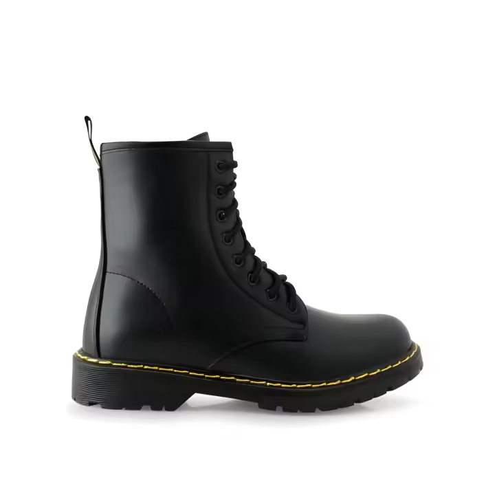 Teovel Botín Cordones Estilo Militar de Mujer - Cierre Cordones/Cremallera - Ref G521 - Moda Urbana - Nueva Colección 24 - - 1