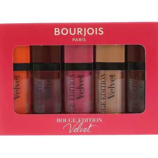 BOURJOIS VELVET SET 5 LABIALES LÍQUIDOS CON APLICADOR 7,7 ml - 1