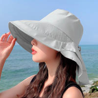 Gorro De Paseo Para Mujer Verano Protección UV Amplio Con Cola De Caballo Plegable Para Playa Y Viajes Estilo Panama - details 14