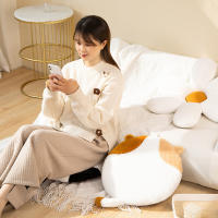 Cojín Redondo De Látex De Dibujos Animados Para Gatos Amorosos Para Oficina Y Dormitorio Cojín Para Silla De Oficina De Terciopelo Con Relleno De Algodón Y Espuma De Memoria - details 0