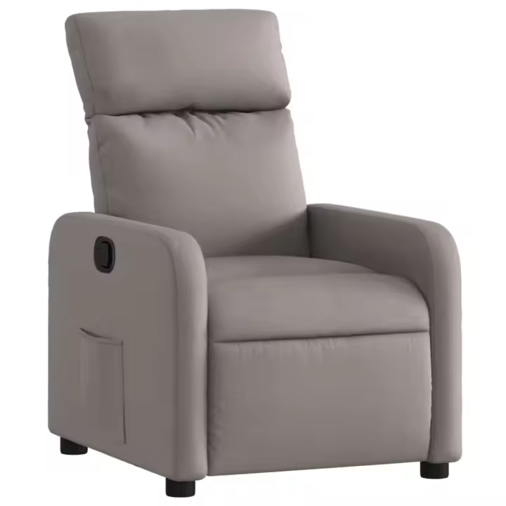 vidaXL Sillón reclinable de tela Gris claro, Gris oscuro, Negro Sillon Dormitorio Sillon Comodos Silla Relax Sillón Sofá - 1