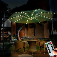 Luz De Paraguas Con Control Remoto Y 8 Modos Operada Por Batería Impermeable Para Decoración De Jardín Patio Courtyard - details 12