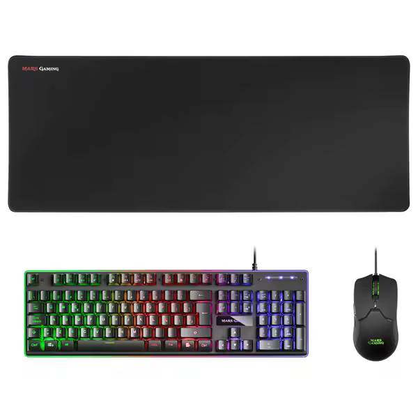 Mars Gaming Combo MCPX GAMING 3IN1 RGB Negro - 1