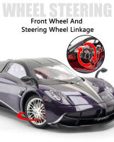 Coche De Juguete Pagani Huayra a Escala 1:18 Con Luz Y Sonido-absorci\u00f3n De Impactos-colecci\u00f3n De Coleccionables Metales Sin Bater\u00eda Regalo Para Festivales - details 6