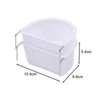 Tazón De Alimentos Para Pájaros 2 Piezas Fácil De Instalar Accesorio De Jaula Para Pequeños Animales Budgie Periquito Lorí Lovebird - details 5