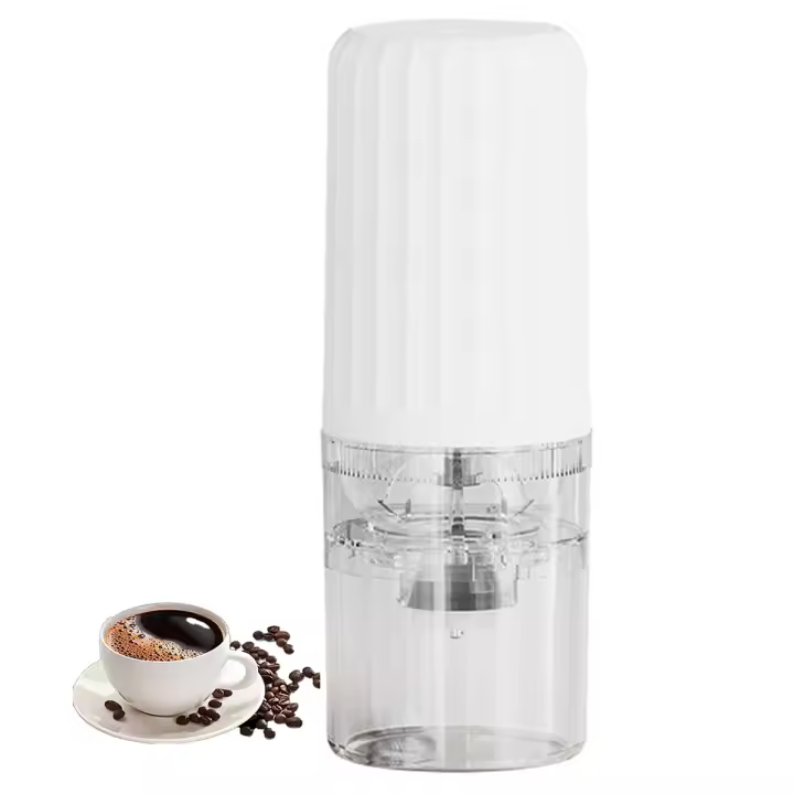 Molinillo de café Eléctrico Automático recargable por USB (Blanco) - 1