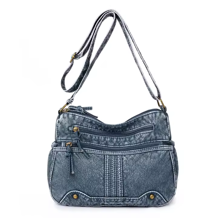 Bolso De Hombro De Lujo Para Mujer Con Varios Bolsillos PU Suave Bolso Cruzado Vintage Bolsa De Compras Con Solapa - 1