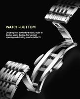 Reloj De Cuarzo Para Hombre RUIGE Acero Inoxidable Impermeable Con Calendario Y Luz Nocturna Estilo Versátil Moda B2-2 - details 7