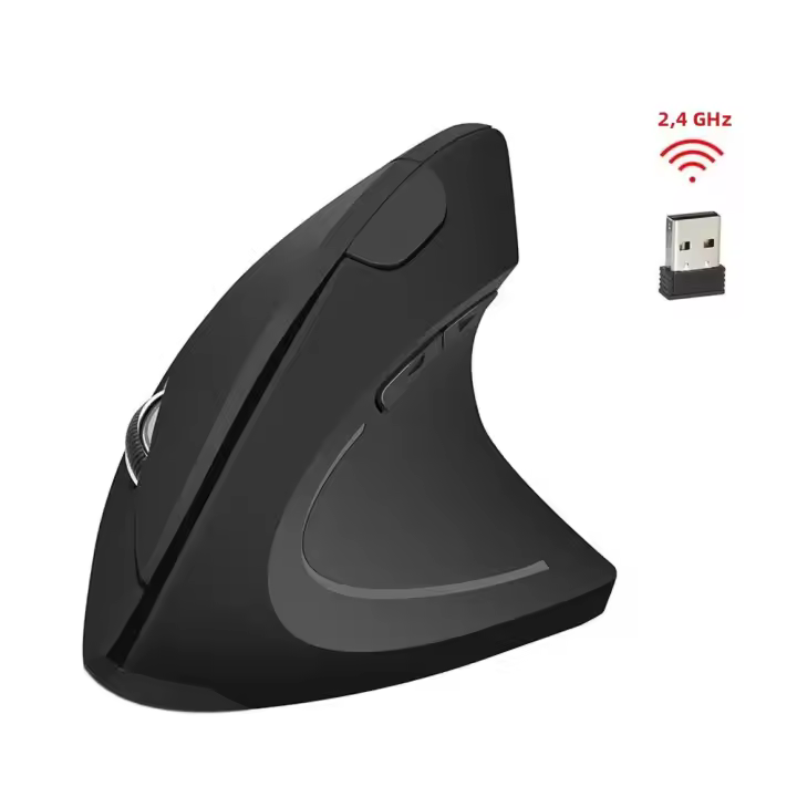 Ratón Ergonómico Vertical Inalámbrico 2,4 GHz Óptico Con 3 DPI Ajustables 800/1200/1600 Y 6 Botas Para PC Portátil Computadora de Escritorio - 1