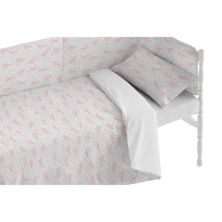 BOHEME - Funda Nórdica Cuna 100% Algodón Paper Dreams Coral 115X145 | Suavidad y Diseño - 1