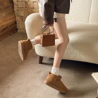 Botas De Plataforma Ultra Mini De Cuero Para Mujer Invierno Botines De Piel Acolchados Botas De Lujo Con Tacón Medio Y Cierre SLIP-ON - details 6