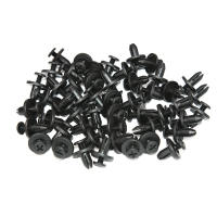 AD 50pcs Clips De Plástico Negros Para Automóvil Con Agujero De 8mm Retenci\u00f3n De Puertas Y Cubiertas Líneas Barbs Rivet Herramientas De Reparación De Coches - details 8