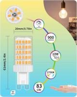 6 bombillas LED G9 de 10 W, Luz Blanca Cálida (2700 K), equivalente a una bombilla incandescente de 80 W, 900 LM, AC 220 V, sin regulables. - details 1