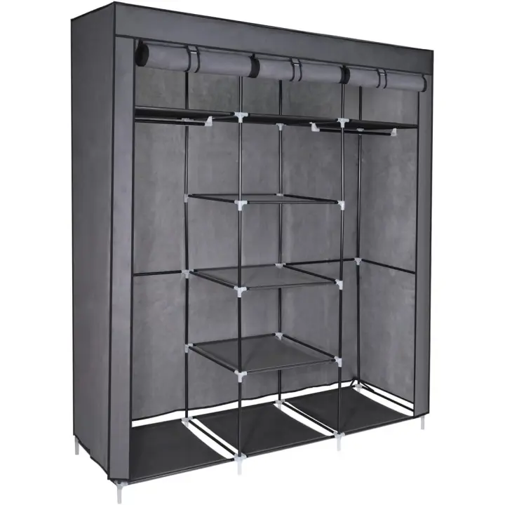 T-Lovendo Armario Organizador de Ropa Plegable Modular Tela 175x150x45cm - 1