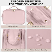 Bolsa de cosméticos de viaje, bolsa de cosméticos portátil, bolsa de almacenamiento impermeable, neceser, soporte vertical independiente para brochas - details 5