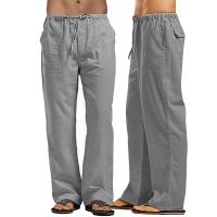 Pantalones Casual Para Hombre De Talla Grande With Belt Elástica Largos Y Ligeros Estilo De Calle Pantalones Rectos Para Primavera Y Verano - details 2