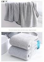 Toalla De Baño Grande De Fibra De Bambú Con Carbón Activado Y Velours Coral Antibacteriana Absorbente Para Adultos Gimnasio Deportes Estilo Sólido - details 3