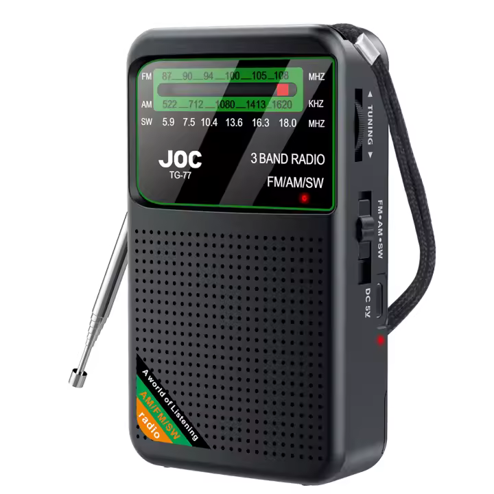 Radio Portátil Recargable Con Pantalla HD Y Cargador Integrado Typo-C FM AM SW Para Ancianos Radio De Badería Operada - 1