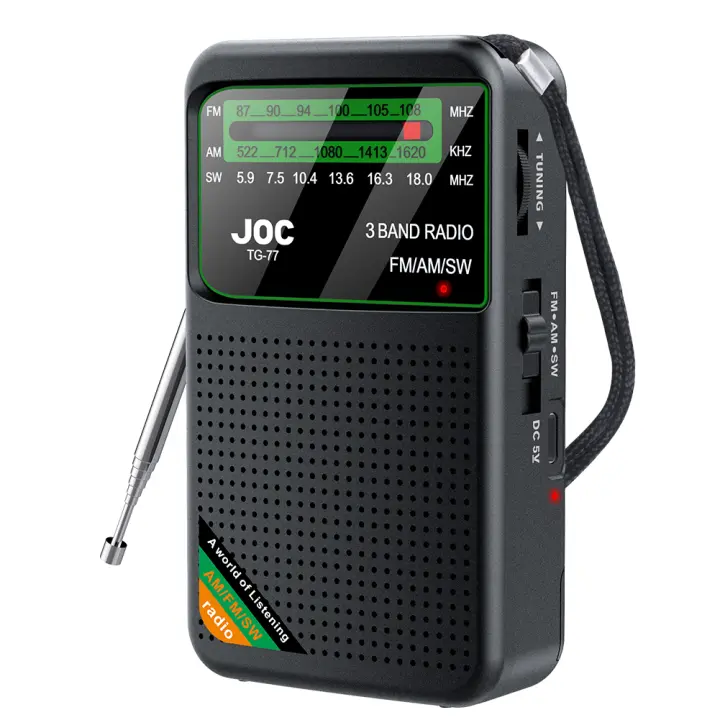 Radio Portátil Recargable Con Pantalla HD Y Cargador Integrado Typo-C FM AM SW Para Ancianos Radio De Badería Operada - 1