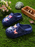 Zapatillas De Hadas Para Niñas En EVA Y Goma Elástica Azul Oscuro Antideslizantes Transpirables Sandalias De Playa Y Jardín Para Niñas De 3 a 12 Años - details 1