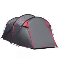 Outsunny Tienda de Campaña Familiar 2-3 Personas Plegable Impermeable 2000+ mm a Prueba de UV 20+ con Vestíbulo y 4 Estaciones para Camping Senderismo Festivales 426x206x154 cm Gris Oscuro - details 0