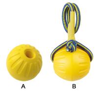 Bola De Goma Para Perros 7/9cm Juguete Interactivo Para Entrenamiento Y Buscar Bites Indestructible Para Masticar Juguetes Para Mascotas Tamaño Pequeño a Medio Color Amarillo - details 2