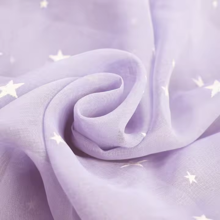 Cortina Luminosa Estrellada Para Niños Y Dormitorio Cortina Transparente Para Sala De Estar Y Comedor Divisoria Con Grommets Ilumina La Oscuridad - 1