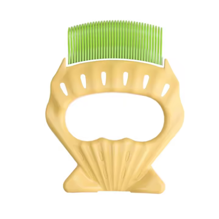 Cepillo De Masaje Para Mascotas 1Pc Con Mango En Forma De Concha Herramienta De Peluquería Para Gatos Elimina Pelo Suelto Suministros De Limpieza - 1