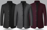 Abrigo De Lana Para Hombre Estilo Británico Sólido De Medio Tamaño Chaqueta De Lana Business Overcoat Casual Cierre Simple - details 1