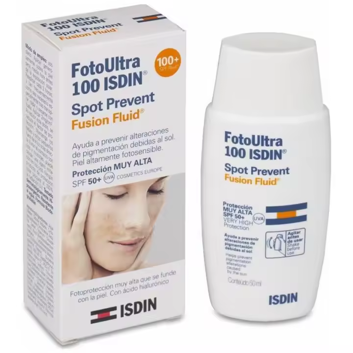 Isdin Fotoultra 100 Spot Prevent Fusion Fluid Antimanchas Spf 50+, 50 Ml - 1
