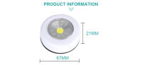 Lámpara De Noche LED COB Con Sensor Táctil Pequeña Luz Bajo Gabinete Sin Cable Adhesivo Para Pared Armario Armario - details 2