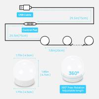 Luz De Espejo Moderna IRALAN Para Maquillaje Y Baño LED Ajustable USB Iluminación Adaptable Para Dormitorio Vestíbulo Estudio - details 8