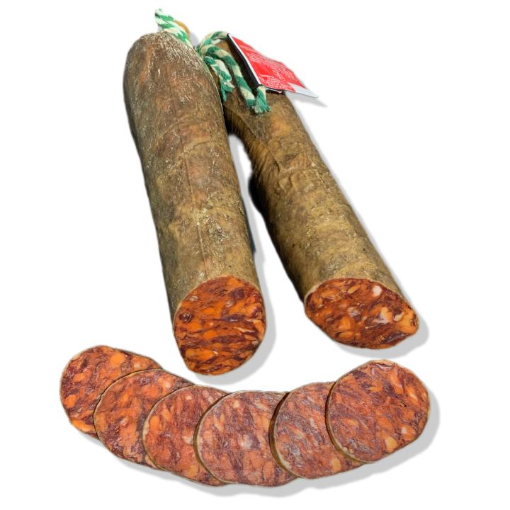 CHORIZOIBERICOBELLOTA-Pieza1.0Kg1.2Kg-Em2trozosyalvacío-Elaboracióntradicional-IbéricosFaustinoGil-|Miravia