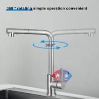 Grifo mezclador para fregadero de cocina con rociador extraíble, con 2 modos de agua corriente y rociado, agua caliente y fría - details 5