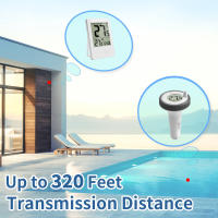 Termómetro De Piscina Digital Inalámbrico Flotante IP67 Impermeable Para Baño Acuario Piscina Bañera Con Monitor De Temperatura - details 3