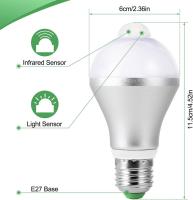 Bombillas LED con detector de movimiento PIR E27, sensor de Luz inteligente de 15 W, 5700 K, encendido/apagado Automático, paquete de 2 - details 0