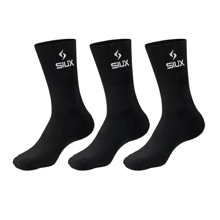 Calcetines Siux Basic 26 Caña Alta Negro 3 Pares - 1