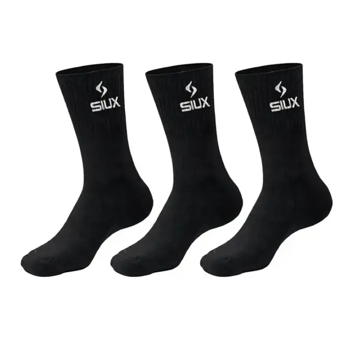 Calcetines Siux Basic 26 Caña Alta Negro 3 Pares - 1
