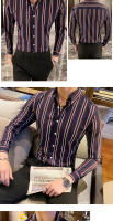 Camisa Larga De Manga Para Hombre Clásica Estampada Primavera Moda Casual Negocios Boda Tendencia Cuello En V Polyester - details 8