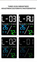 Reloj Digital Multifunción Con Ajuste De Brillo En 3 Niveles Pantalla LED Recargable Mostrador Con Fecha Y Temperatura - details 6
