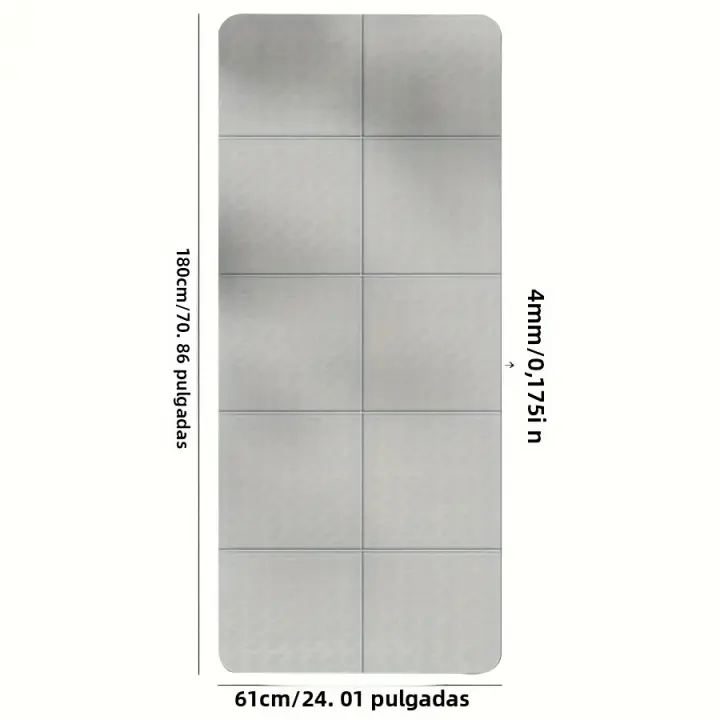 Manta De Yoga Plegable Ecológica TPE Para Viajes Fitness Doble Cara Antideslizante Para Pilates Y Ejercicios Entrega Saco De Compras - 1