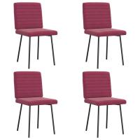 vidaXL Sillas de comedor 4 unidades terciopelo en color Verde oscuro/Azul/Rojo vino tinto y más | cómodas modernas ergonómicas para comedor cocina salón hogar - details 2