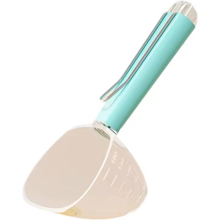 Cuchara de comida con control de porciones preciso para perros y gatos, cucharas de medición precisas para alimentos secos, arroz, verde - 1