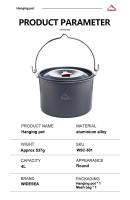 Widesea Olla De Camping 4L Cocina Al Aire Libre Para 4-6 Personas Utensilios De Cocina Para Picnic Pesca Equipamiento De Cocina - details 1