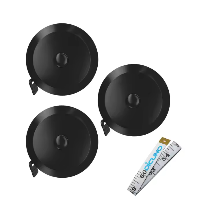 1,5 m 60 pulgadas cinta métrica redonda retráctil cinta métrica cuerpo cinta métrica con cinta suave, 3 paquetes - 1