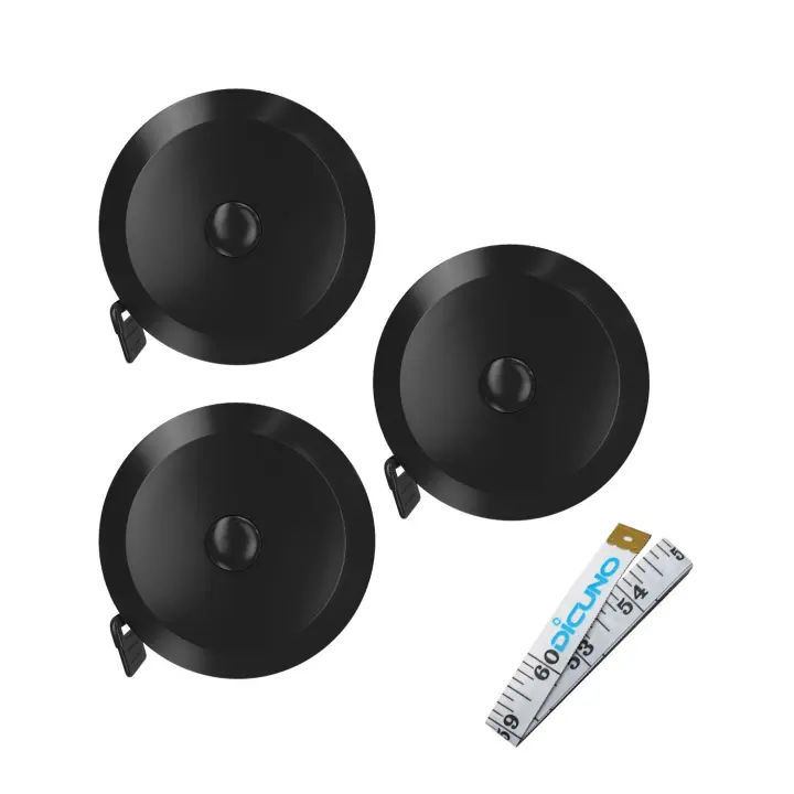 1,5 m 60 pulgadas cinta métrica redonda retráctil cinta métrica cuerpo cinta métrica con cinta suave, 3 paquetes - 1