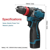 Destornillador Eléctrico Sin Cable 18V 2en1 Con Motor De Corriente Continua Torque 45Nm Herramienta Multifuncional Para El Hogar - details 2