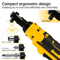 Juego De Llaves Eléctricas Recargables 500N.M Con Choque De 3/8 Pulgadas Herramientas Eléctricas Para Batería Dewalt 18V-21V - details 3