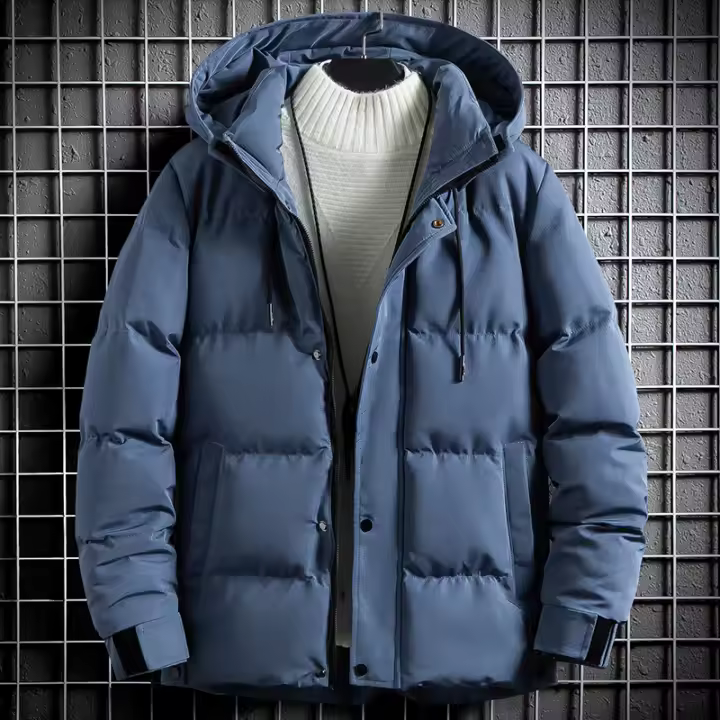 Chaqueta De Fleece Para Hombres Casual Impermeable Y Cálida Con Almohadillas De Poliéster De Alta Calidad Transpirable Y Confortable Para Uso Diario En Otoño E Invierno - 1